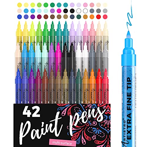 20 Black And White Acrylic Paint Markers Paint Pens Set 0.7mm (0.7