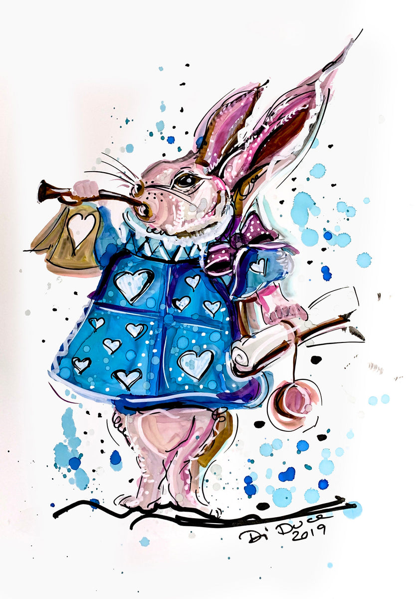 Angry Rabbit Alice Alice In Wonderland Paintings Rabbit